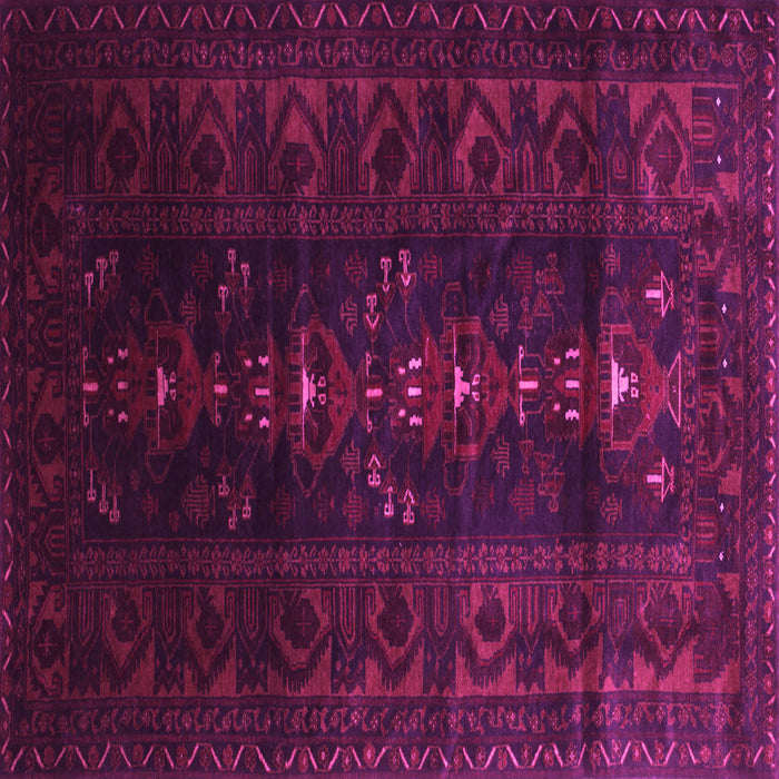 Square Machine Washable Persian Pink Traditional Rug, wshtr2520pnk