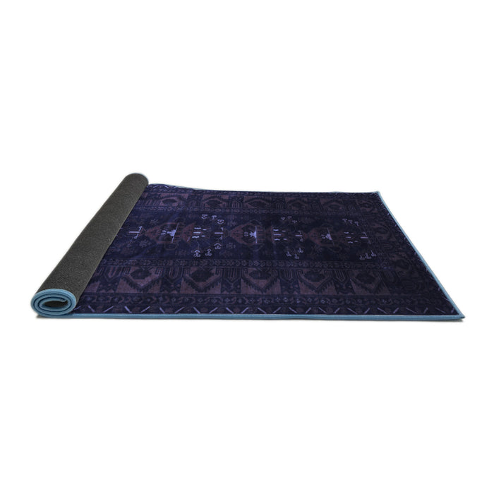 Sideview of Persian Blue Traditional Rug, tr2520blu
