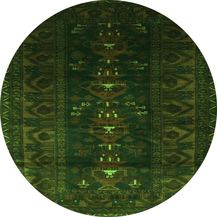 Square Persian Green Traditional Rug, tr2520grn