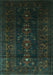 Machine Washable Persian Turquoise Traditional Area Rugs, wshtr2520turq