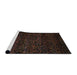 Sideview of Machine Washable Traditional Dark Brown Rug, wshtr2521