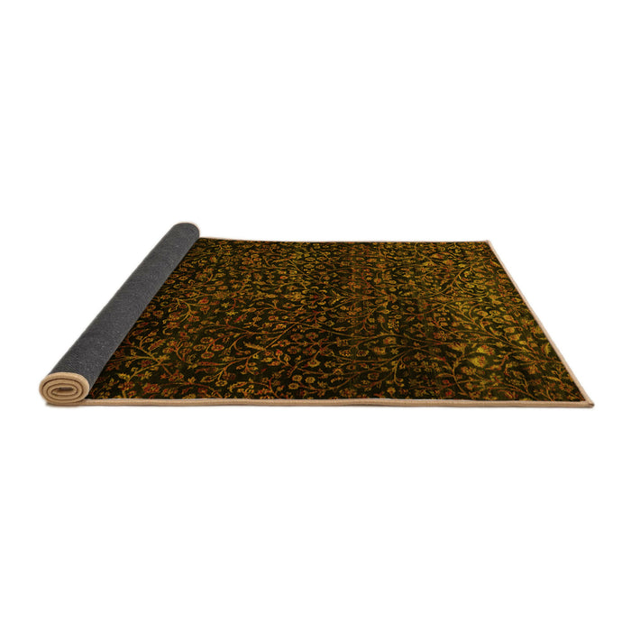 Sideview of Persian Yellow Traditional Rug, tr2521yw