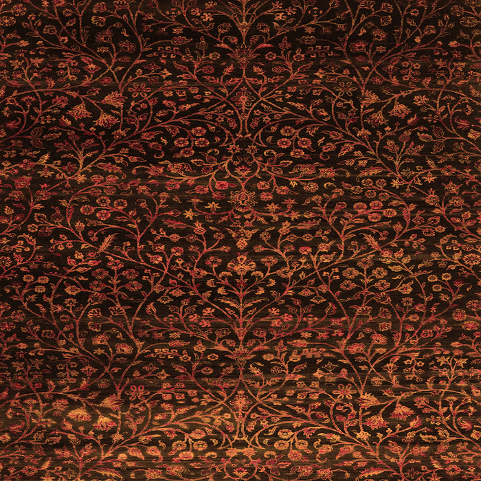 Serging Thickness of Persian Orange Traditional Rug, tr2521org