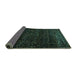 Sideview of Persian Turquoise Traditional Rug, tr2521turq