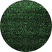 Round Persian Emerald Green Traditional Rug, tr2521emgrn