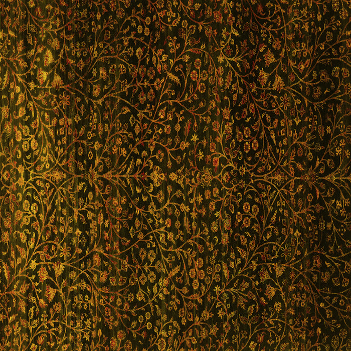 Square Persian Yellow Traditional Rug, tr2521yw