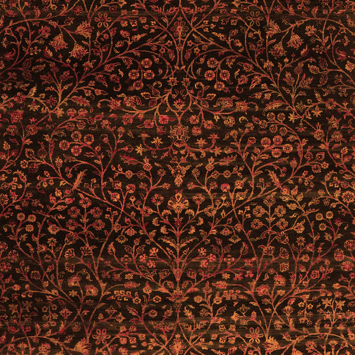 Serging Thickness of Machine Washable Persian Orange Traditional Area Rugs, wshtr2521org