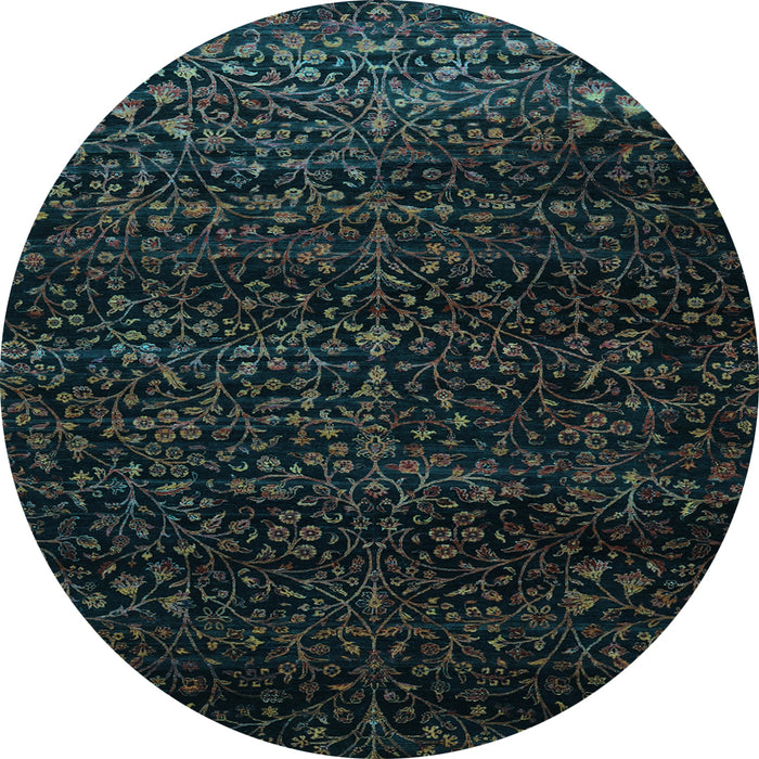 Round Persian Light Blue Traditional Rug, tr2521lblu