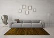 Machine Washable Persian Yellow Traditional Rug in a Living Room, wshtr2521yw