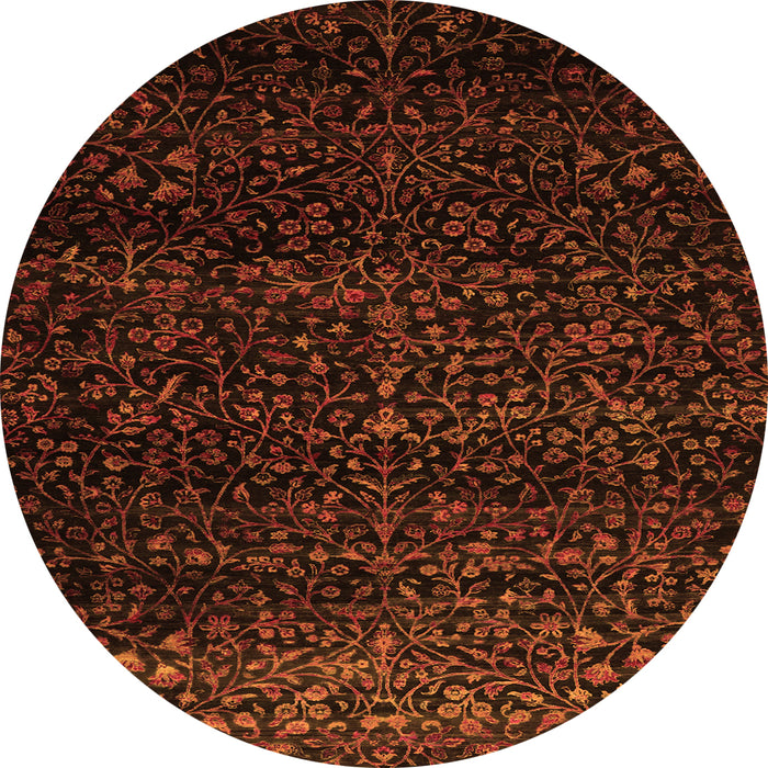 Square Persian Orange Traditional Rug, tr2521org