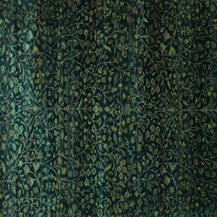 Square Persian Turquoise Traditional Rug, tr2521turq