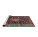 Sideview of Machine Washable Traditional Dark Almond Brown Rug, wshtr2522