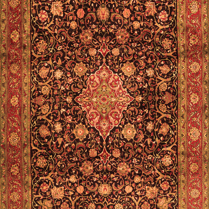 Medallion Orange Traditional Rug, tr2522org