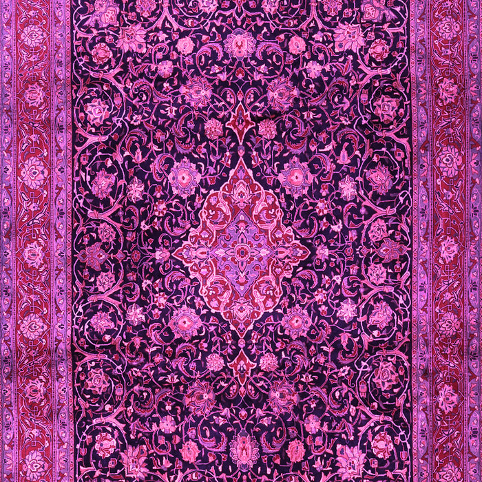 Machine Washable Medallion Pink Traditional Rug, wshtr2522pnk