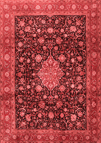 Medallion Red Traditional Rug, tr2522red