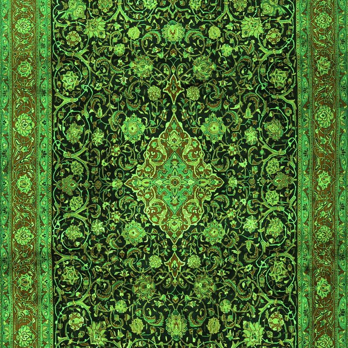 Medallion Green Traditional Rug, tr2522grn