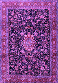 Medallion Purple Traditional Rug, tr2522pur