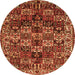 Square Persian Orange Traditional Rug, tr2523org