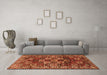 Machine Washable Persian Orange Traditional Area Rugs in a Living Room, wshtr2523org