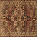 Square Persian Brown Traditional Rug, tr2523brn