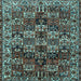 Square Persian Light Blue Traditional Rug, tr2523lblu