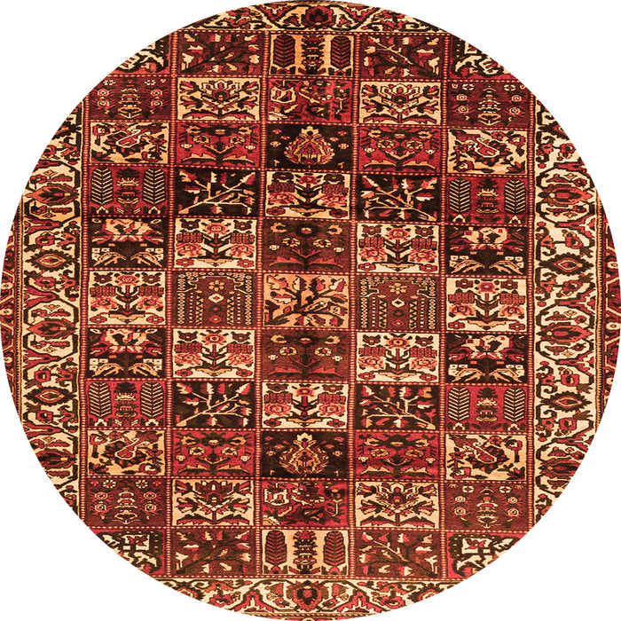 Machine Washable Persian Orange Traditional Area Rugs, wshtr2523org