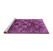 Sideview of Machine Washable Persian Purple Traditional Area Rugs, wshtr2523pur