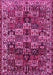 Machine Washable Persian Pink Traditional Rug, wshtr2523pnk