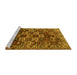 Sideview of Machine Washable Persian Yellow Traditional Rug, wshtr2523yw