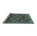 Sideview of Machine Washable Persian Light Blue Traditional Rug, wshtr2523lblu