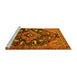 Sideview of Machine Washable Persian Yellow Traditional Rug, wshtr2524yw