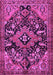 Machine Washable Persian Purple Traditional Area Rugs, wshtr2524pur