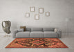 Machine Washable Persian Brown Traditional Rug in a Living Room,, wshtr2524brn