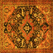Square Persian Yellow Traditional Rug, tr2524yw