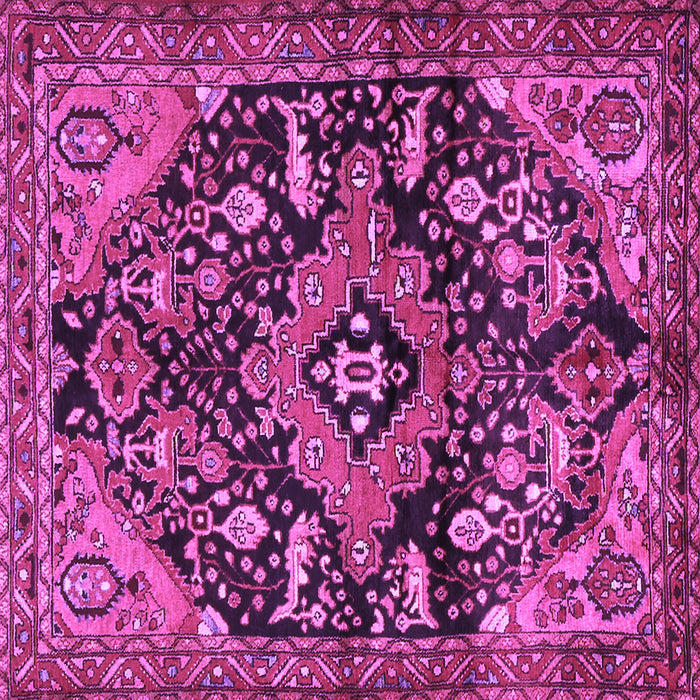 Square Persian Purple Traditional Rug, tr2524pur