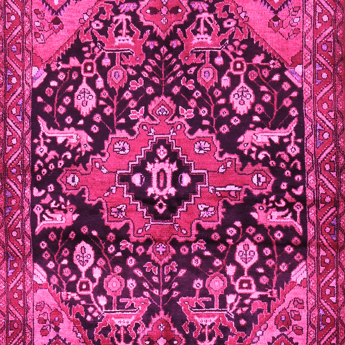 Machine Washable Persian Pink Traditional Rug, wshtr2524pnk