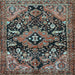 Square Machine Washable Persian Light Blue Traditional Rug, wshtr2524lblu