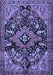 Machine Washable Persian Blue Traditional Rug, wshtr2524blu