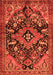 Serging Thickness of Machine Washable Persian Orange Traditional Area Rugs, wshtr2524org