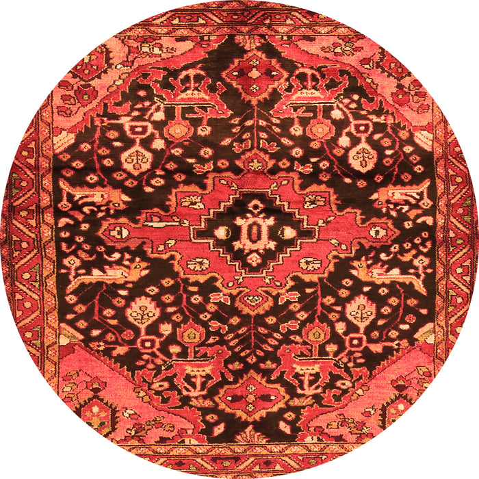 Machine Washable Persian Orange Traditional Area Rugs, wshtr2524org