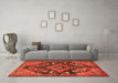 Machine Washable Persian Orange Traditional Area Rugs in a Living Room, wshtr2524org