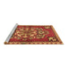 Sideview of Machine Washable Persian Brown Traditional Rug, wshtr2525brn