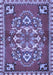 Machine Washable Persian Blue Traditional Rug, wshtr2525blu