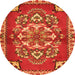 Square Persian Orange Traditional Rug, tr2525org