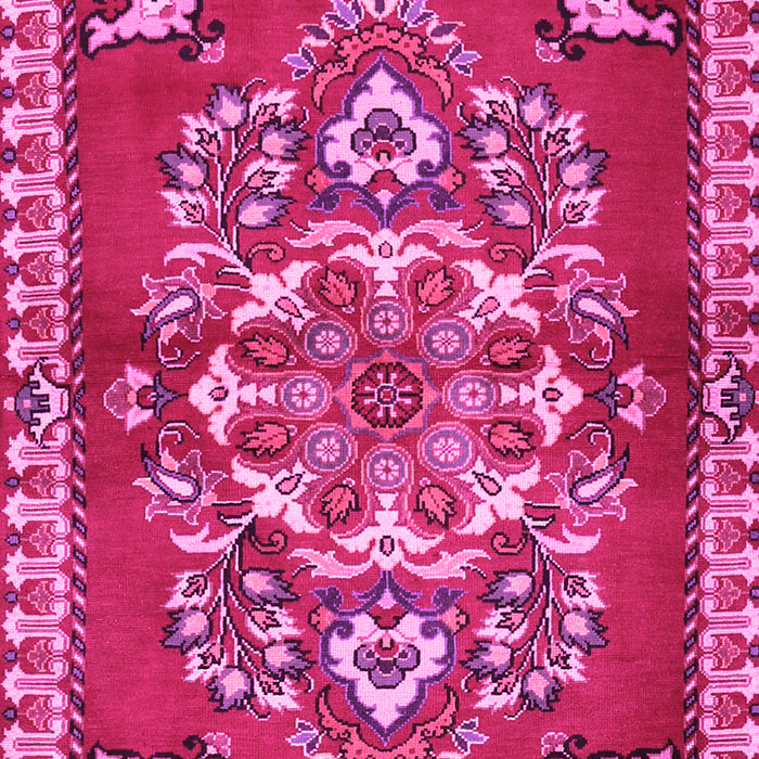 Machine Washable Persian Pink Traditional Rug, wshtr2525pnk