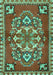 Machine Washable Persian Turquoise Traditional Area Rugs, wshtr2525turq