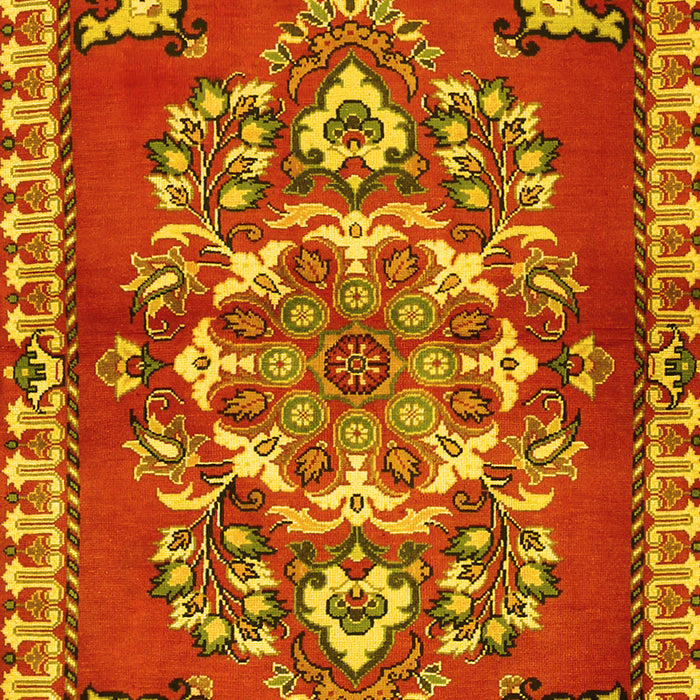 Machine Washable Persian Yellow Traditional Rug, wshtr2525yw