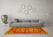 Machine Washable Persian Yellow Traditional Rug in a Living Room, wshtr2525yw