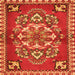 Serging Thickness of Persian Orange Traditional Rug, tr2525org
