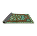 Sideview of Persian Turquoise Traditional Rug, tr2525turq